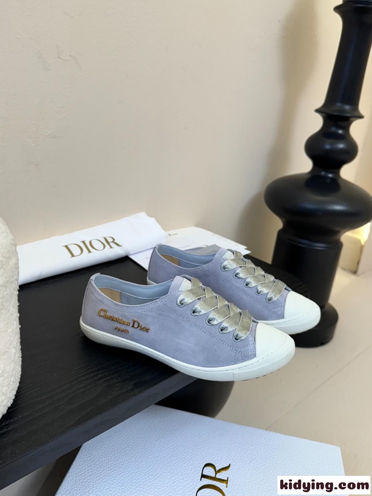Dioriviera Dior Lucky スニーカー ディオール スーパーコピー サテン グレー-0