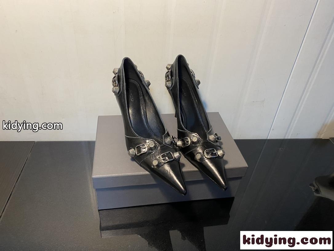 Cagole 8.5cm パンプス バレンシアガ パンプス コピー レディース ピンヒール ブラック-0