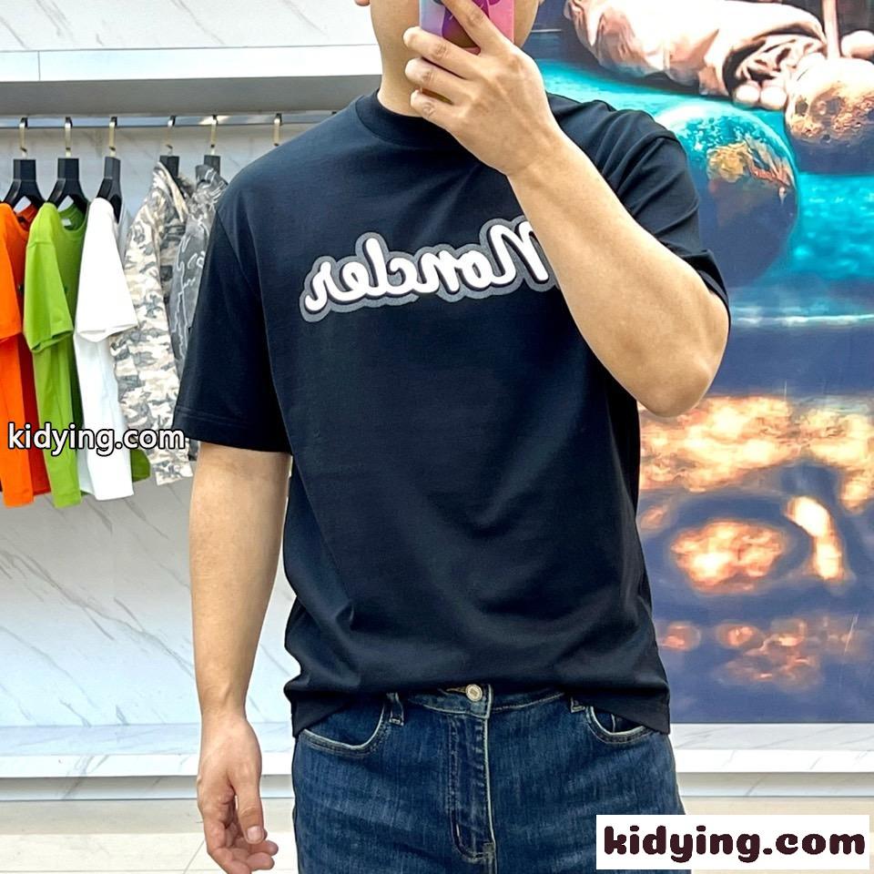 モンクレール Tシャツ コピー シンプル ロゴプリント クルーネック 半袖Tシャツ ブラック-1