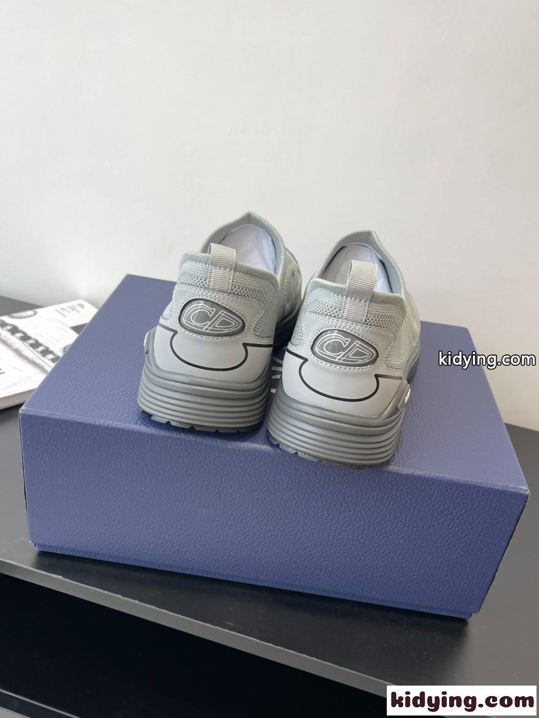 シンプルで履きやすい♪DIOR ディオール B30 カウントダウン スニーカー コピー グレー-3