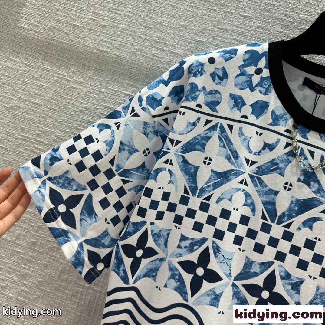LV バイ・ザ・プール モノグラムタイルプリントTシャツドレス ルイヴィトン ワンピース コピー-0