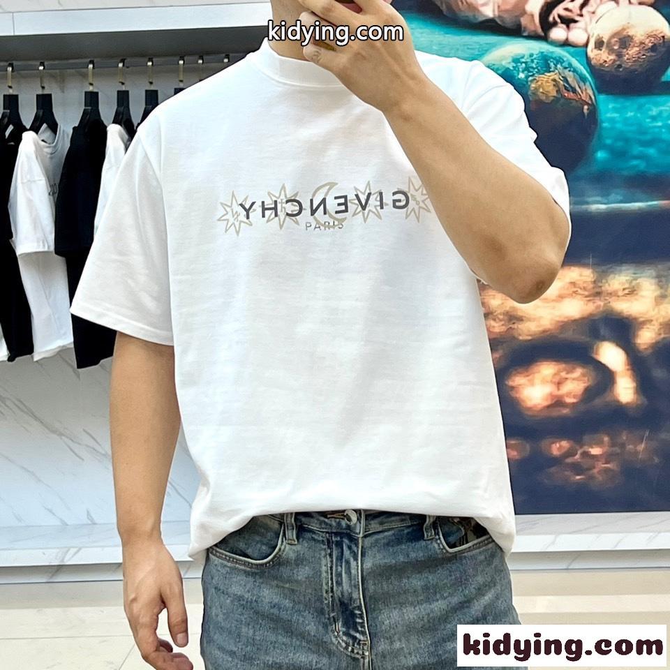 快適 コットン 半袖Tシャツ ジバンシィ Tシャツ コピー ロゴプリント ホワイト-1