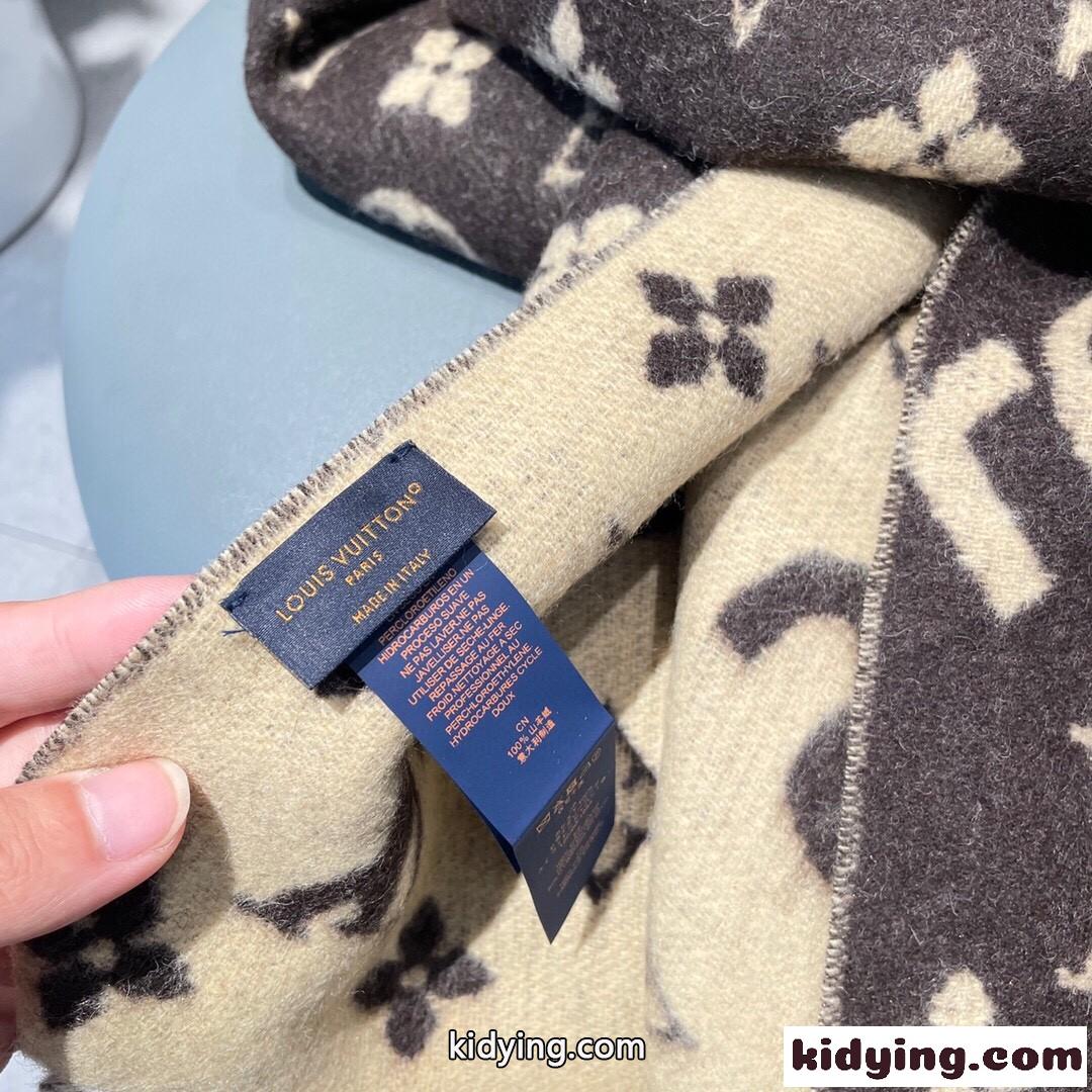大人気 Supreme×LouisVuitton モノグラム マフラー 偽物 カシミヤ-3