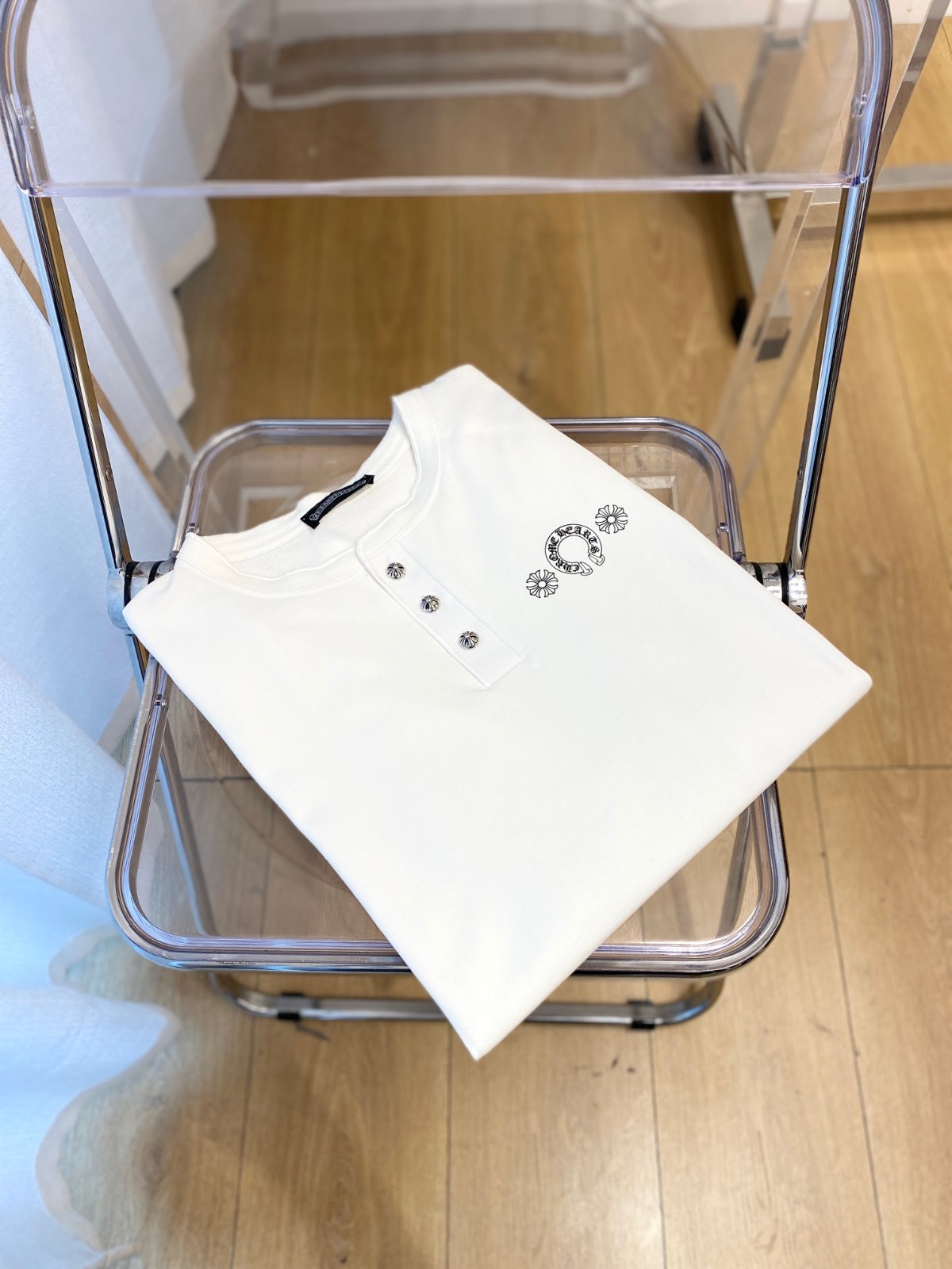 シンプル おしゃれ クロムハーツ Tシャツ コピー 長袖Tシャツ ホワイト-4