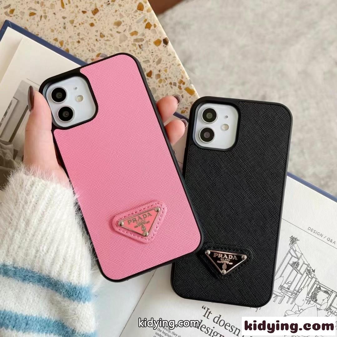 プラダ スマホケース コピー 人気 トライアングルロゴ アイフォンケース-3