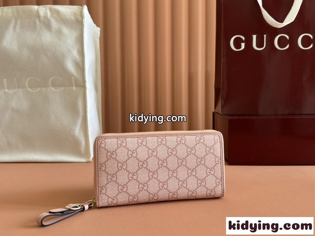 GGエンブレム ジップアラウンドウォレット グッチ 財布 スーパーコピー 819122 ピンク-1