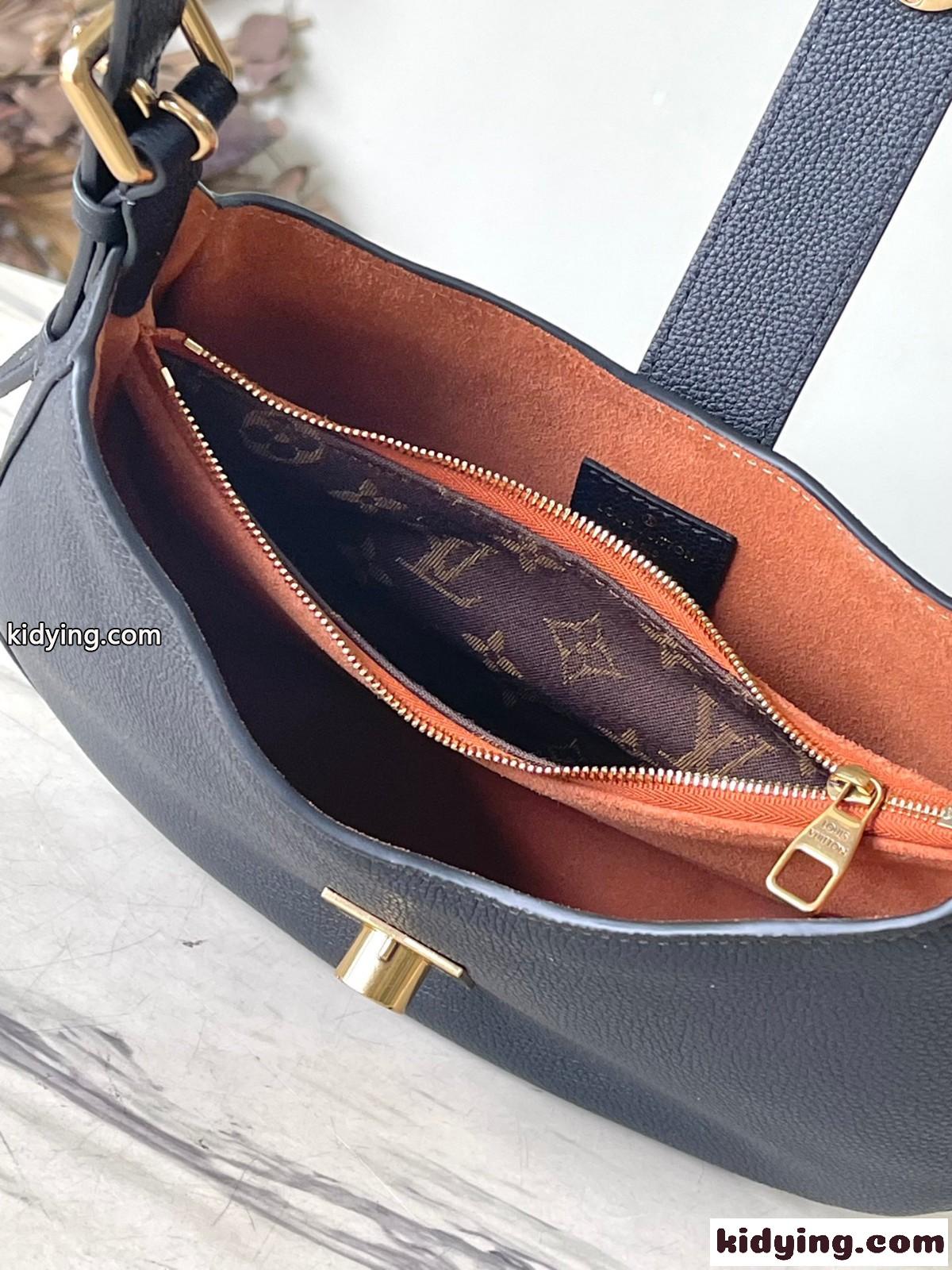 上品 シンプル ロー キー ショルダー バッグ ルイヴィトン バッグ スーパーコピー M24611 ブラック-5
