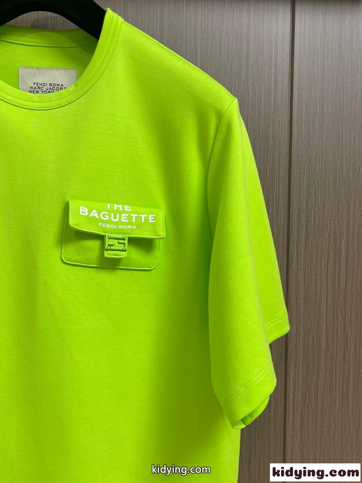 FENDI by MARC JACOBS イエローコットンTシャツ フェンディ Tシャツ コピー メンズ-2