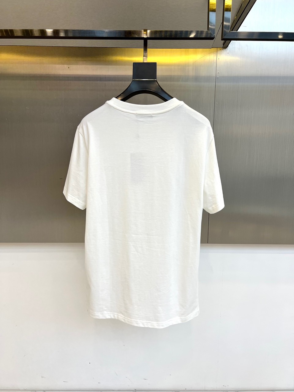 刺繍入り コットン 半袖Tシャツ ヴェルサーチェ Tシャツ 偽物 クルーネックホワイト-3