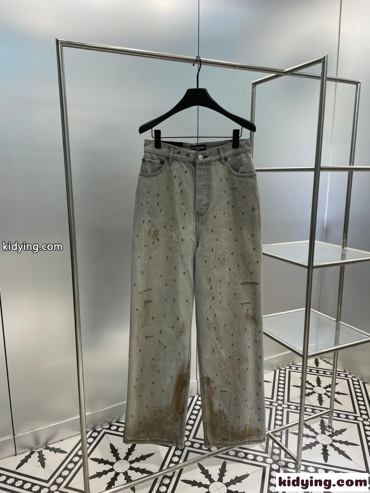 個性派 SUPER DESTROYED BAGGY デニムパンツ バレンシアガ パンツ コピー-1
