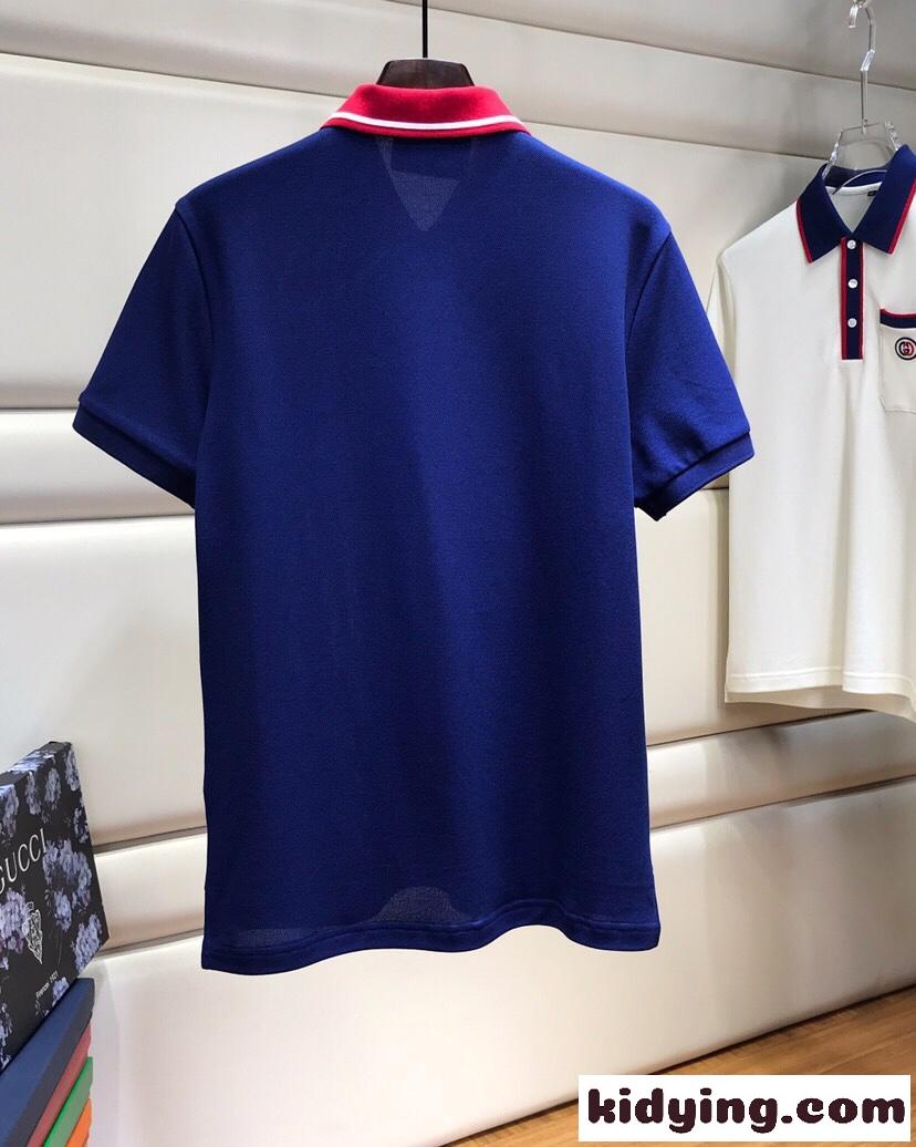 グッチ Tシャツ コピー メンズ 人気 キャット 刺繍入り コットン ポロシャツ-4