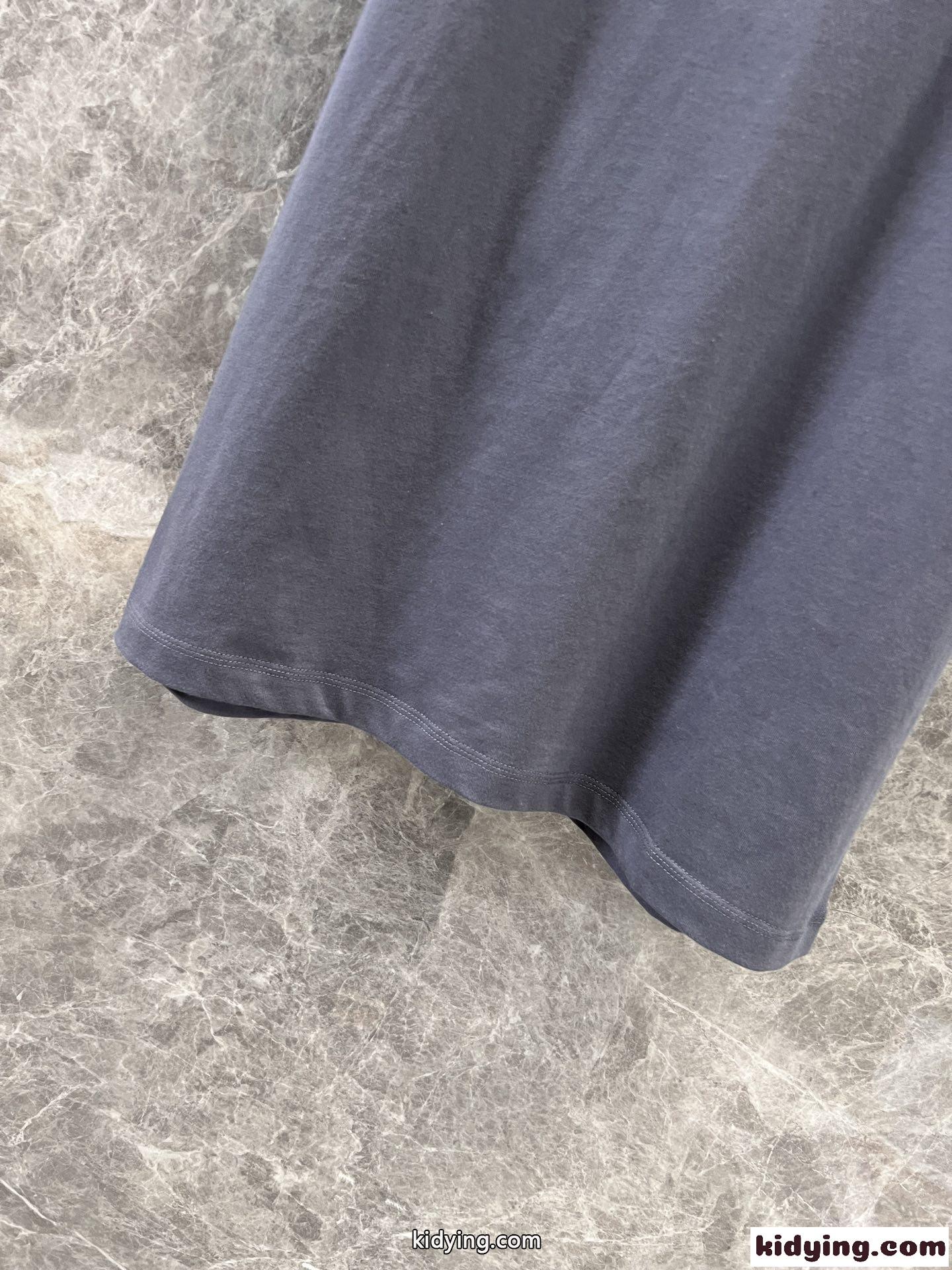 可愛い ユニセック スプリント コットンTシャツ バーバリー 半袖Tシャツ コピー グレー-3