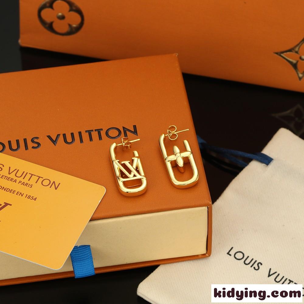 ピアス・フープ マイ LV チェーン ルイヴィトン イヤリング コピー-3