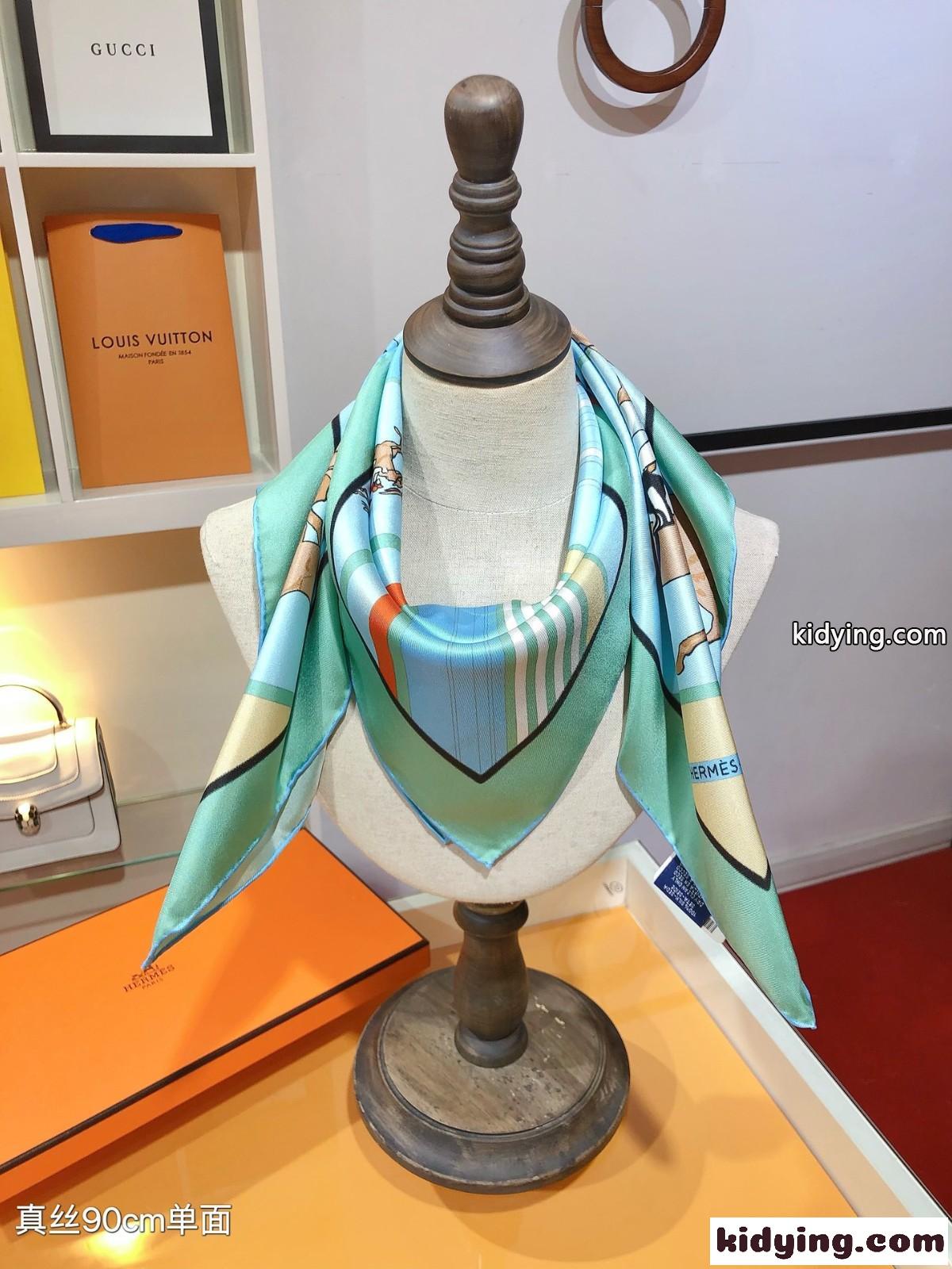 上品 エレガント エルメス スカーフ コピー シルクスカーフ 90x90cm-3