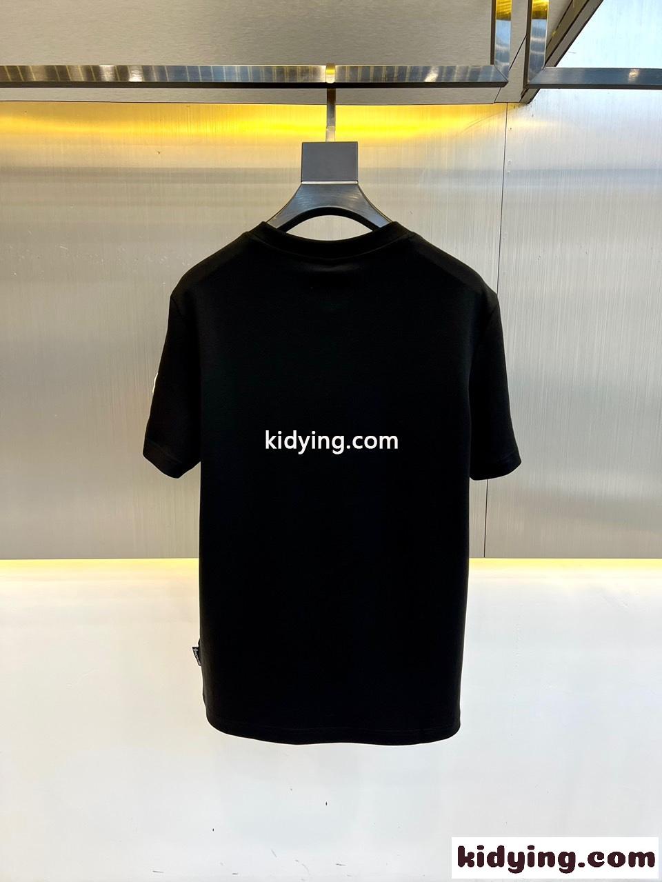 定番 ロゴ クルーネック コットン 半袖Tシャツ モンクレール Tシャツ コピー-4
