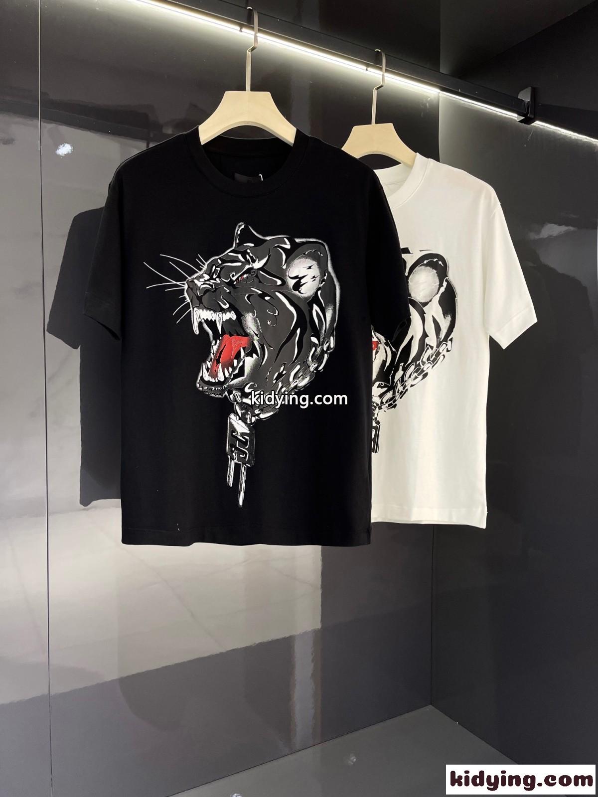 かっこいい ストリート タイガー プリント クルーネック 半袖 ジバンシィ Tシャツ コピー メンズ ファッション-1