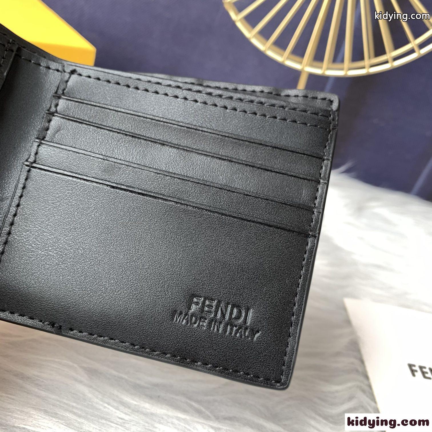 人気 FF フェンディ 財布 コピー 二つ折り財布 ウォレット ユニセックス ブラック-4