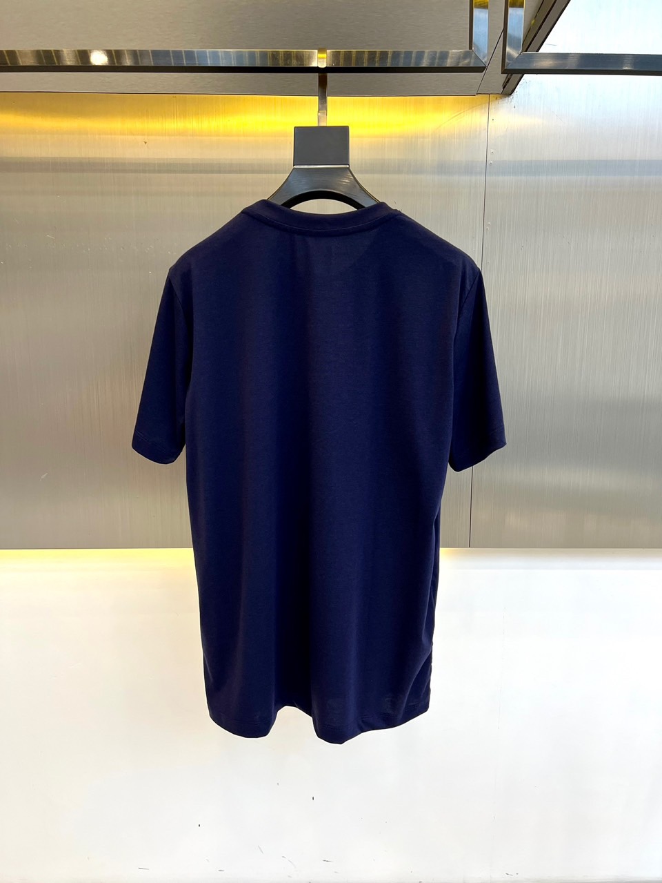 シンプル ロゴ入り コットンジャージー 半袖Tシャツ プラダ Tシャツ コピー ブルー-4
