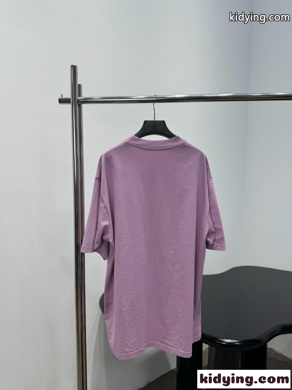グラフィックプリント クルーネック 半袖Tシャツ バレンシアガ Tシャツ 偽物 ユニセックス-1