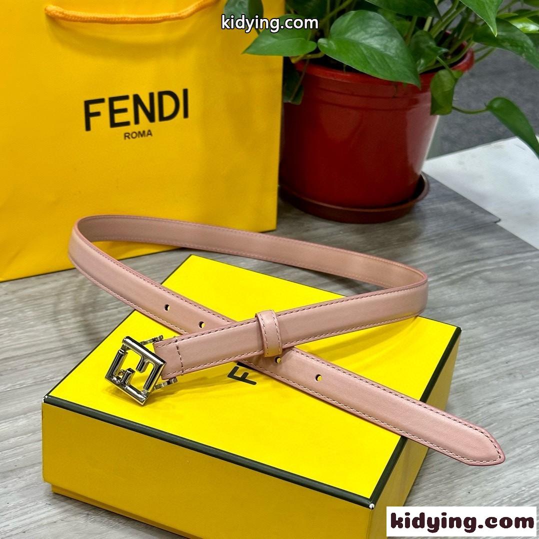 シンプル FFダイヤモンド ベルト フェンディ ベルト 偽物 細ベルト ピンク-0
