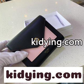 セリーヌ 財布 売るコピー Celineセリーヌコーナーpocket,封筒財布✌️ ショートサイズの光沢のある光沢のある滑らかな牛革-2