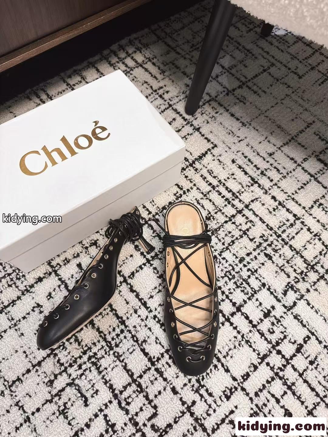 注目される 大人気 CHLOÉ GHILLIESパンプス スーパーコピー ブラック-1