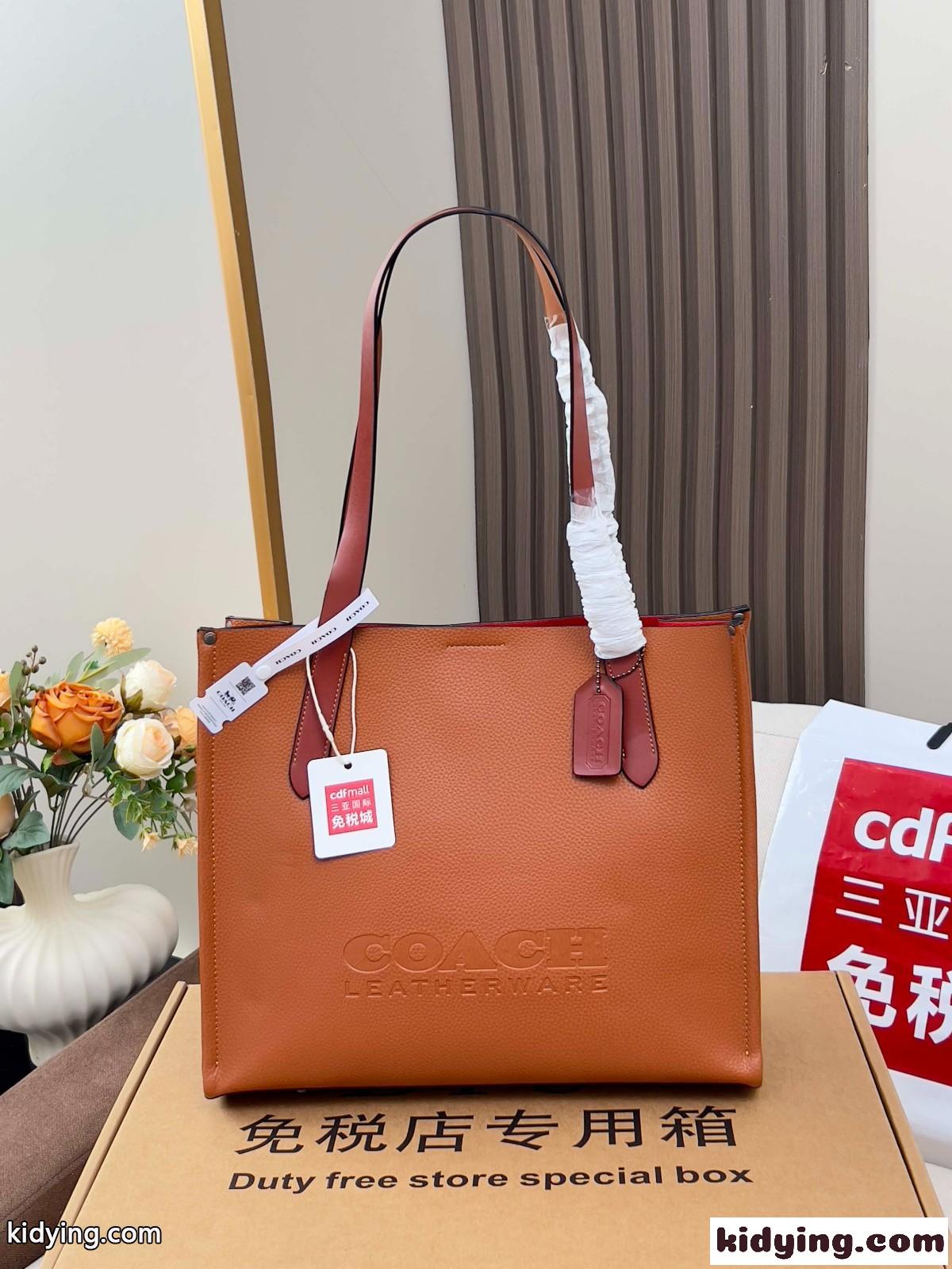 大人 カジュアル コーチ バッグ スーパーコピー ユニセックス リレー トート ブラウン-3