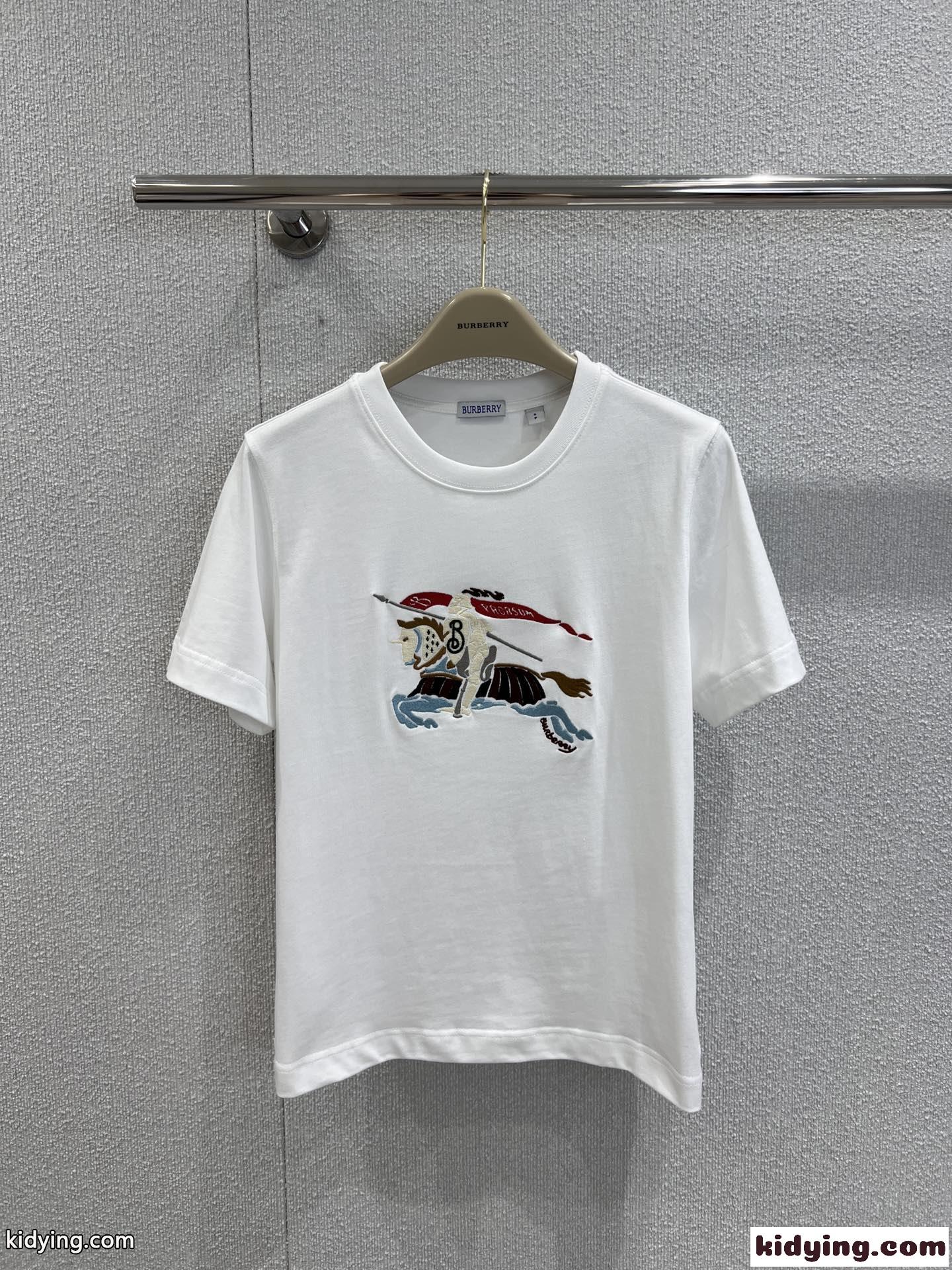 人気 おしゃれ EKD コットンTシャツ バーバリー Tシャツ コピー ホワイト-1