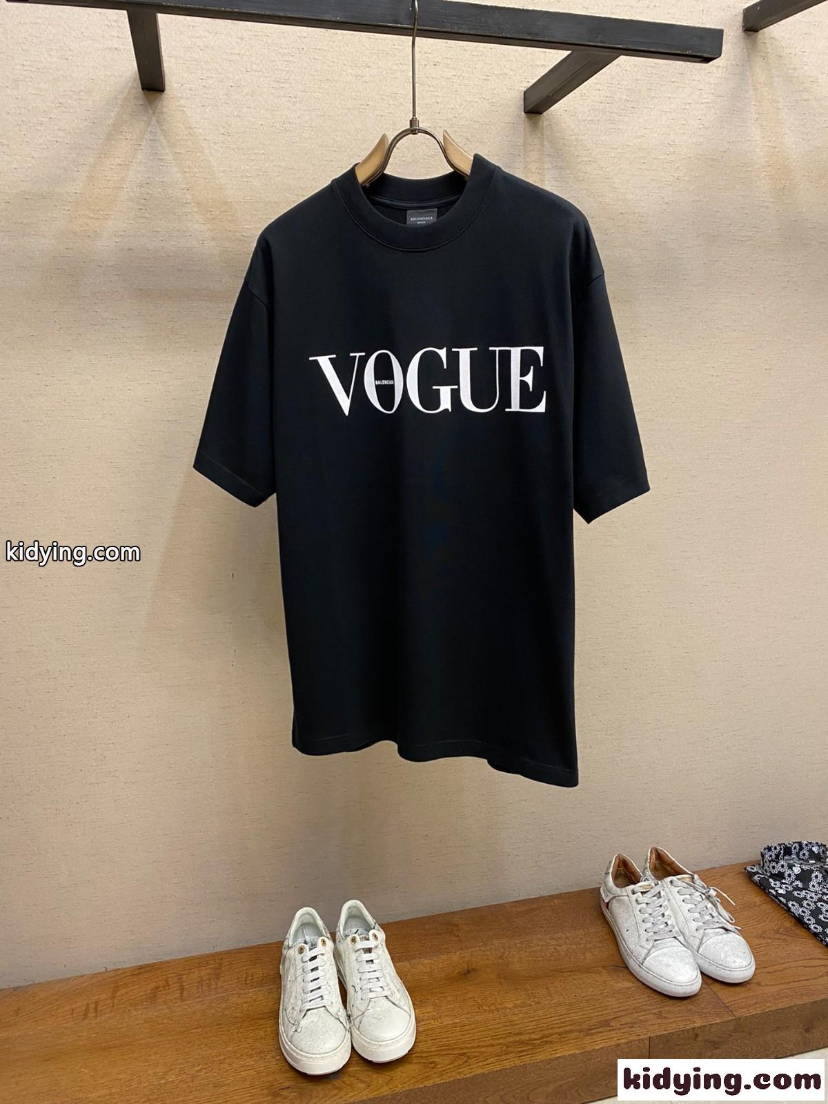 バレンシアガ Tシャツ コピー ユニセックス オーバーサイズ プリント 半袖Tシャツ ブラック-0