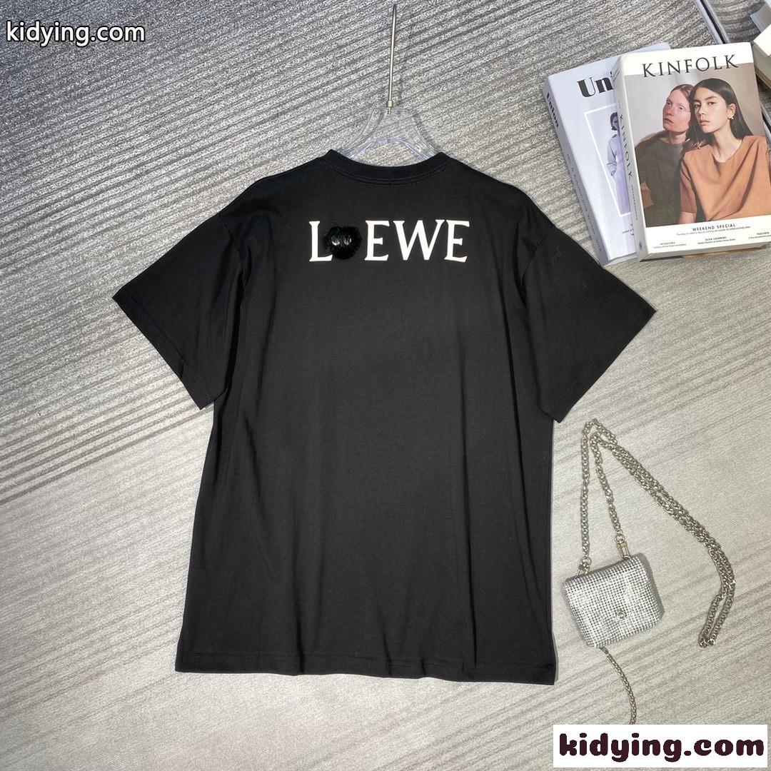 ユニセックス 人気 千と千尋の神隠し クルーネック ロエベ tシャツ コピー コットン 半袖 カジュアル トップス-2