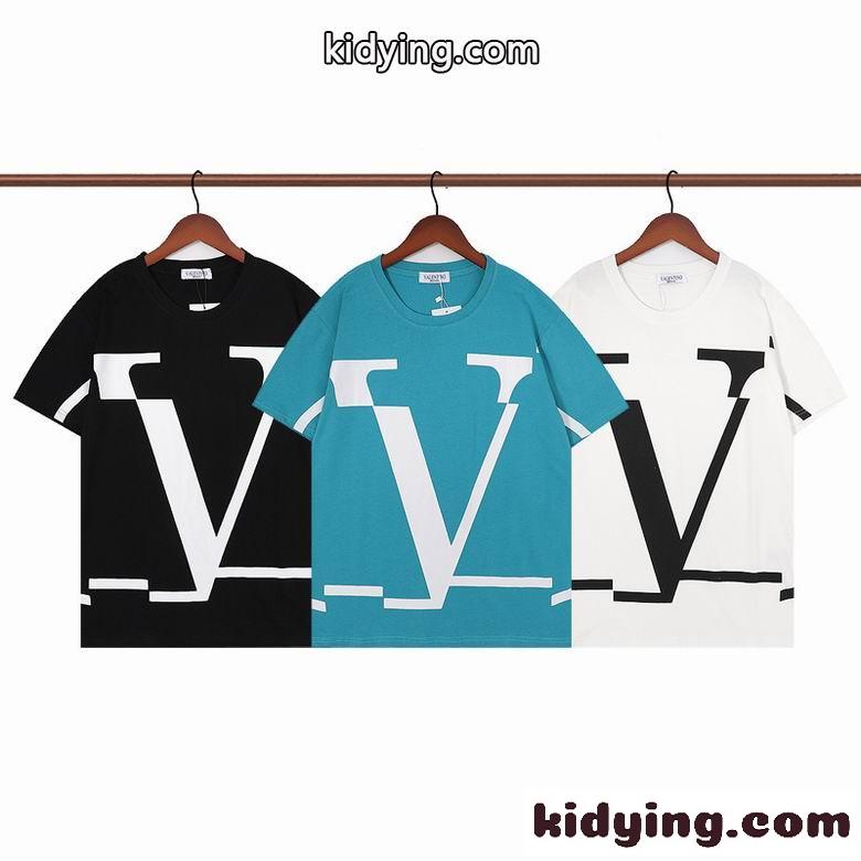 Vロゴ シグネチャー コットン クルーネック ヴァレンティノ Tシャツ コピー 半袖 定番 人気 カジュアル メンズ-0