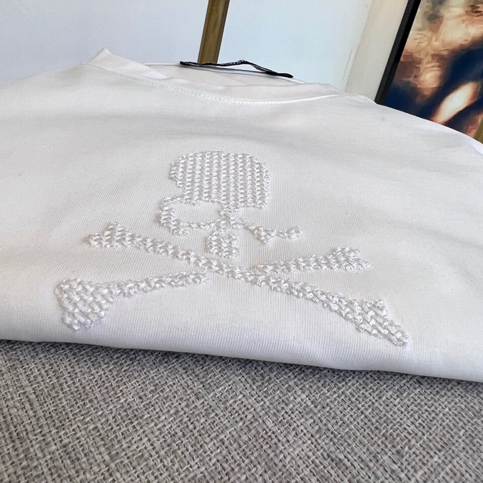 ユニセックス ロゴ クルーネック マスターマインド・ジャパン Tシャツ コピー ホワイト-3