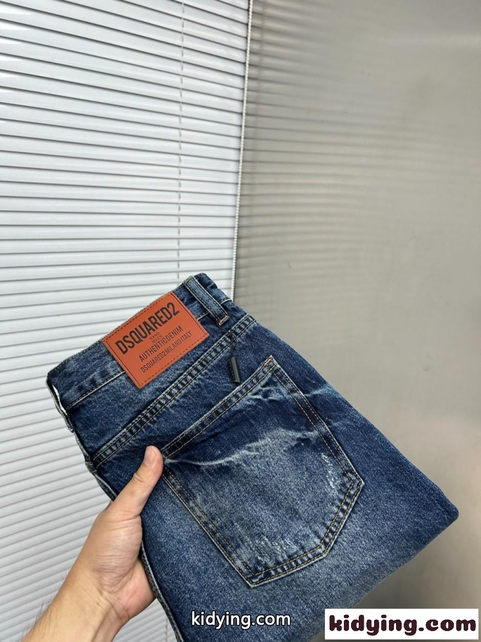 おしゃれ カジュアル ダメージ加工 デニムパンツ ディースクエアード ジーンズ 偽物-0