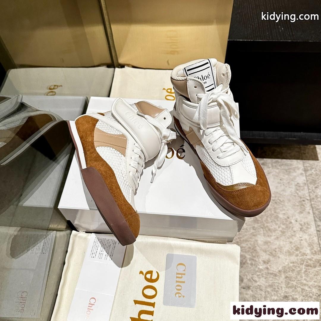 CHLOÉ KICK ハイトップ スニーカー クロエ スニーカー スーパーコピー-4