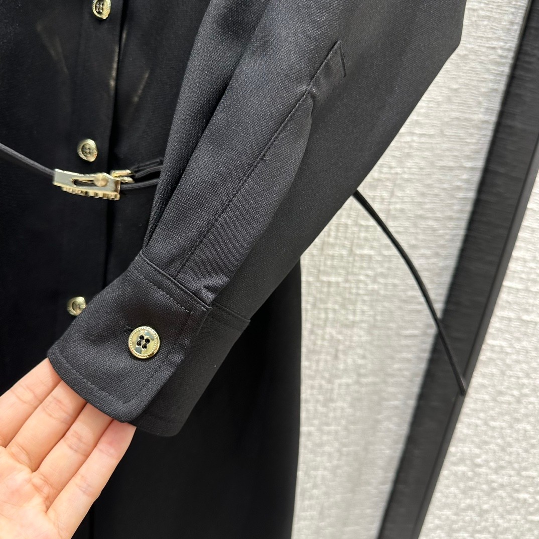 定番 ベルト付き キャディドレス ミュウミュウ ワンピース コピー ロングスリーブ-3