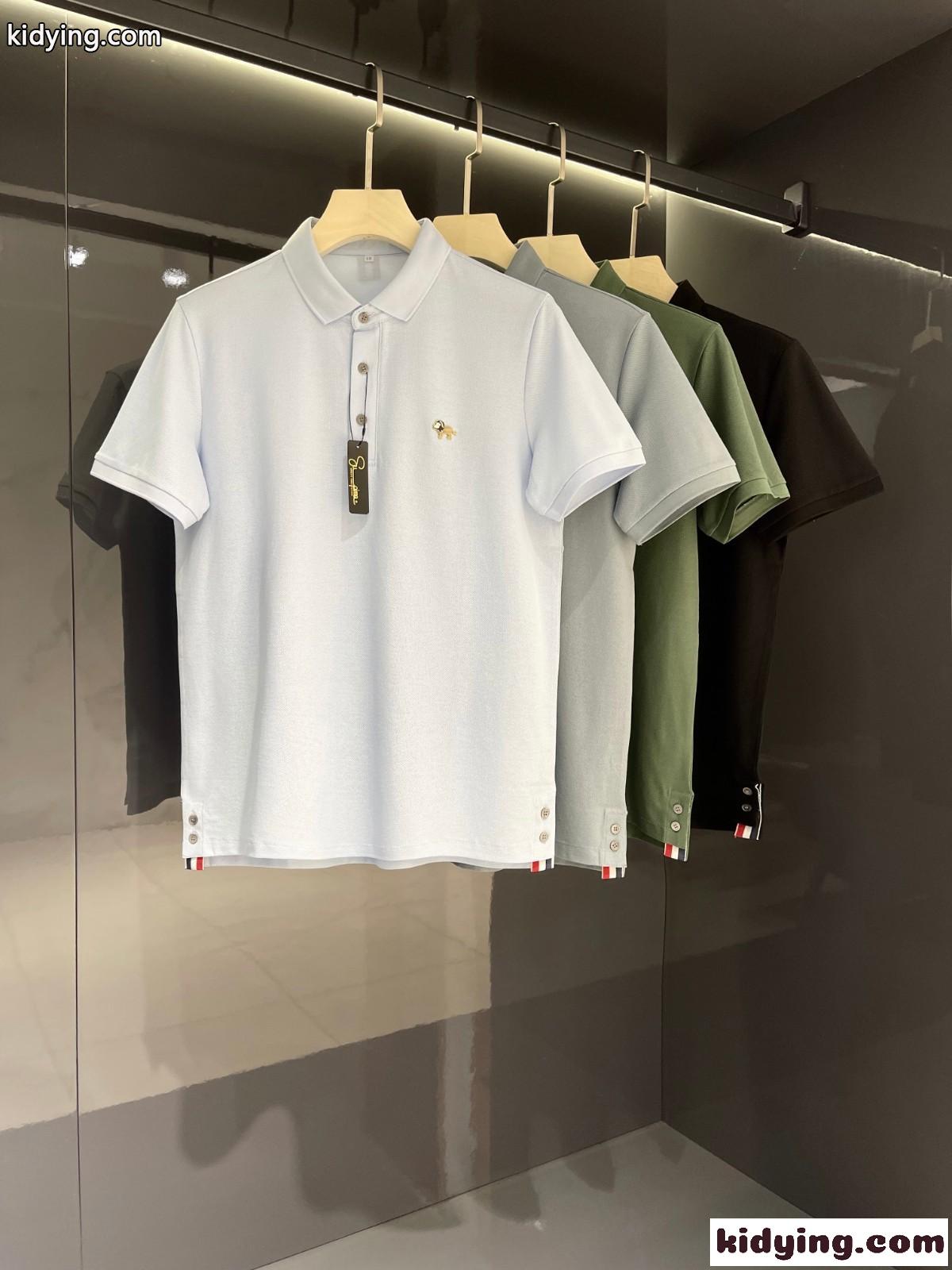 4色あり 合わせやすい トムブラウン tシャツ コピー メンズ 快適 半袖 トップス シンプル ポロシャツ お洒落 定番-0