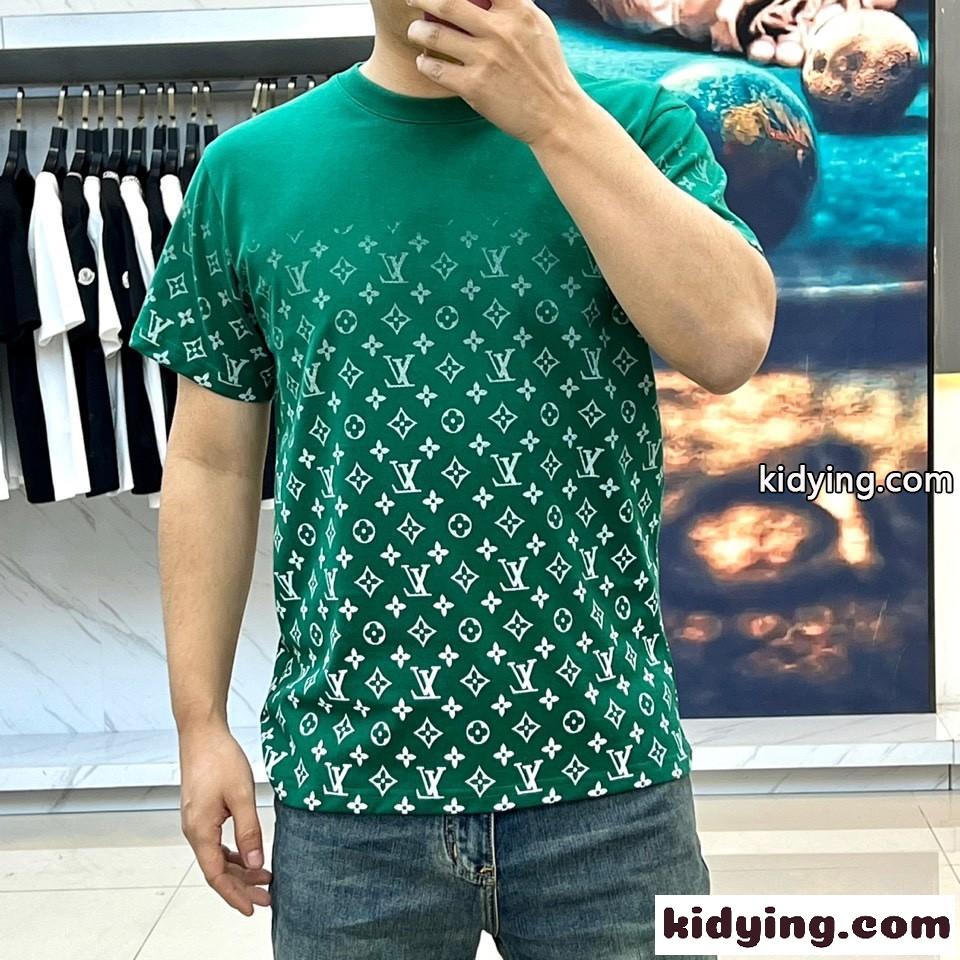 お洒落 人気 モノグラムグラディエントTシャツ ルイ・ヴィトン Tシャツ コピー グリーン-1