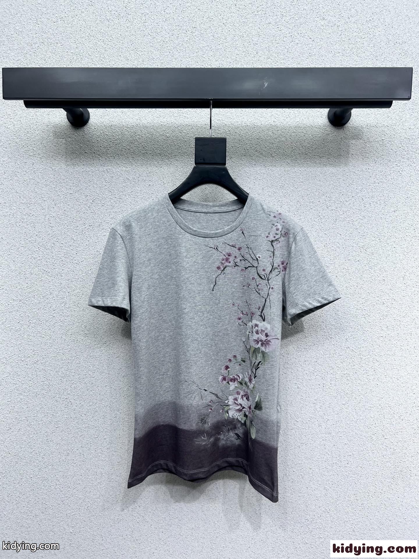 Dior Bambou コットンジャージーTシャツ クリスチャン・ディオール Tシャツ コピー レディース-1