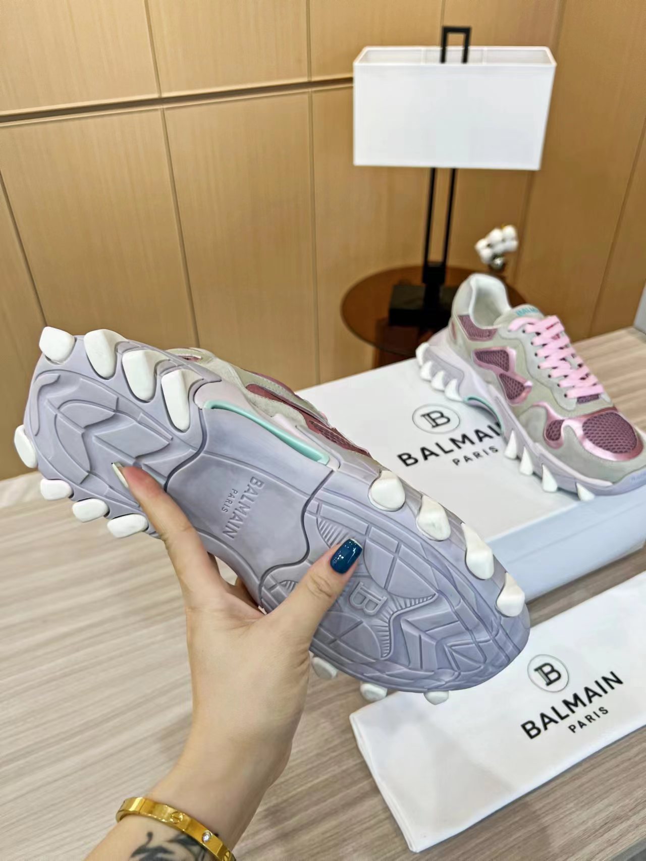 ユニセックス 人気 バルマン スニーカー コピー メッシュ B-Est ローカットスニーカー-3