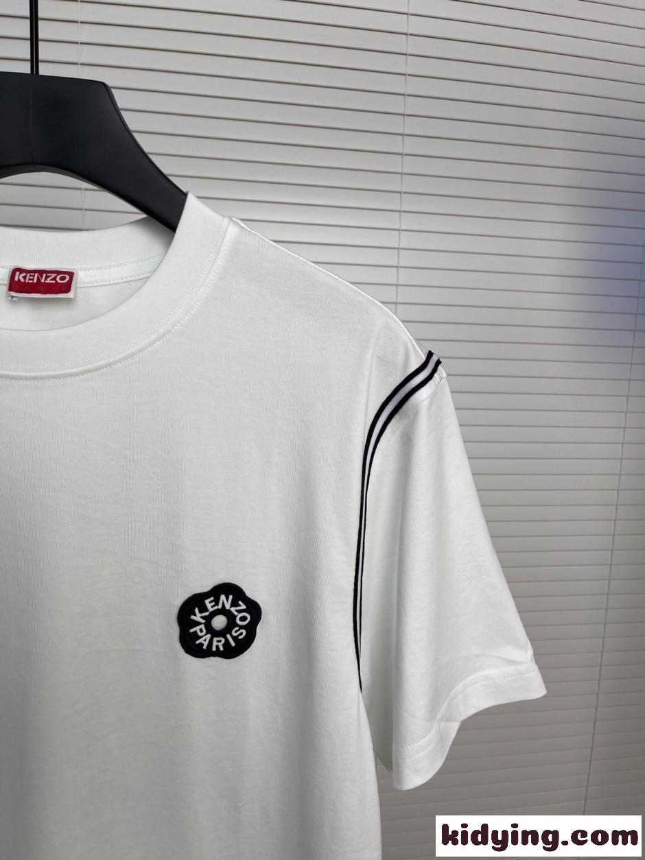 カジュアル コットン 半袖Tシャツ ケンゾー Tシャツ コピー ホワイト-2