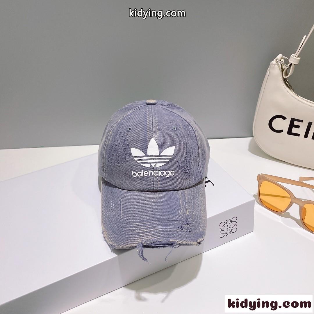 BALENCIAGA×adidas バレンシアガ キャップ コピー 男女兼用 人気 帽子 グレー-0