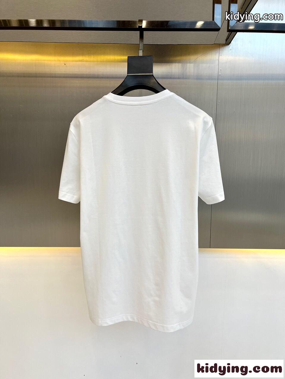 ベーシック 着回し ロゴ クルーネック プラダ Tシャツ コピー メンズ 半袖 トップス ホワイト-4