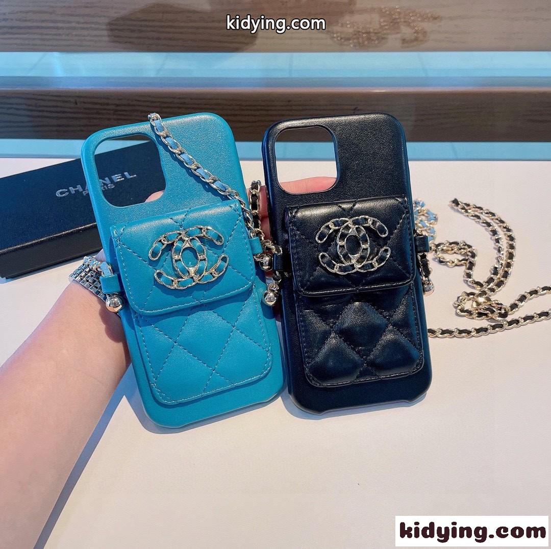 オシャレ 斜め掛け レディース チェーン ショルダー シャネル アイフォンケース コピー スマホケース おしゃれ レザー-4