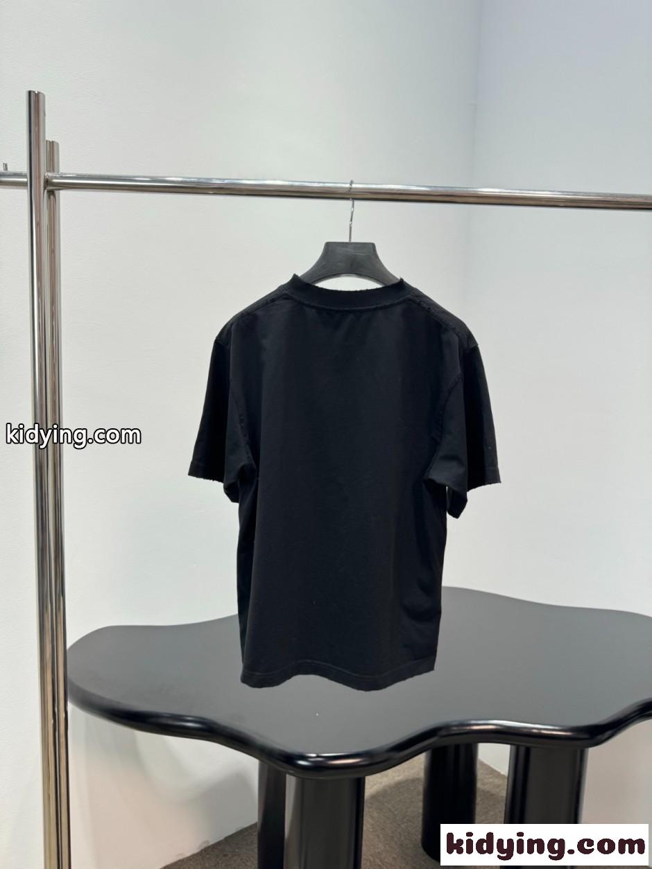 ロゴプリント 半袖Tシャツ バレンシアガ Tシャツ 偽物 クルーネック-0