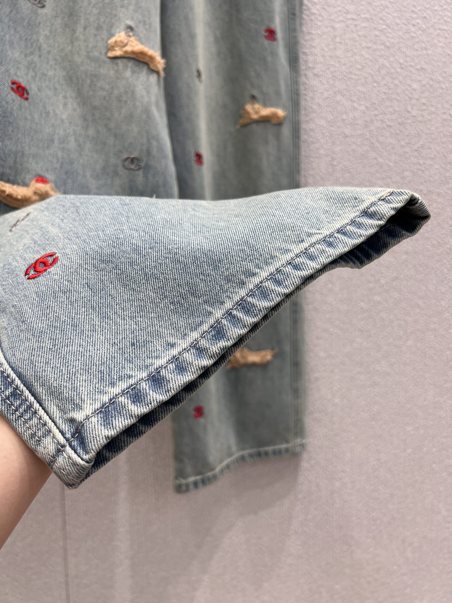 可愛い 合わせやすい デニムパンツ シャネル ジーンズ コピー レディース-4