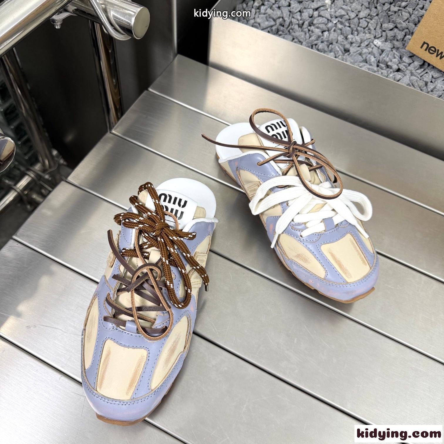 New Balance x Miu Miu 530 SL ミュールスニーカースーパーコピー パープル-0