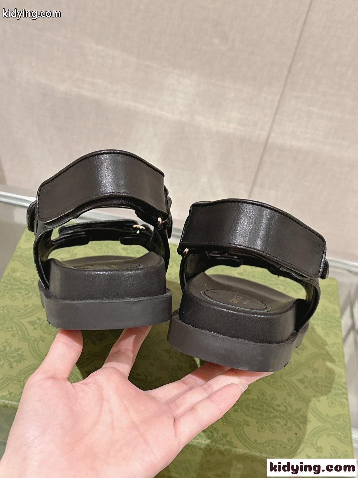 人気 ダブルG付き ウィメンズ サンダル グッチ サンダル コピー レザー-3