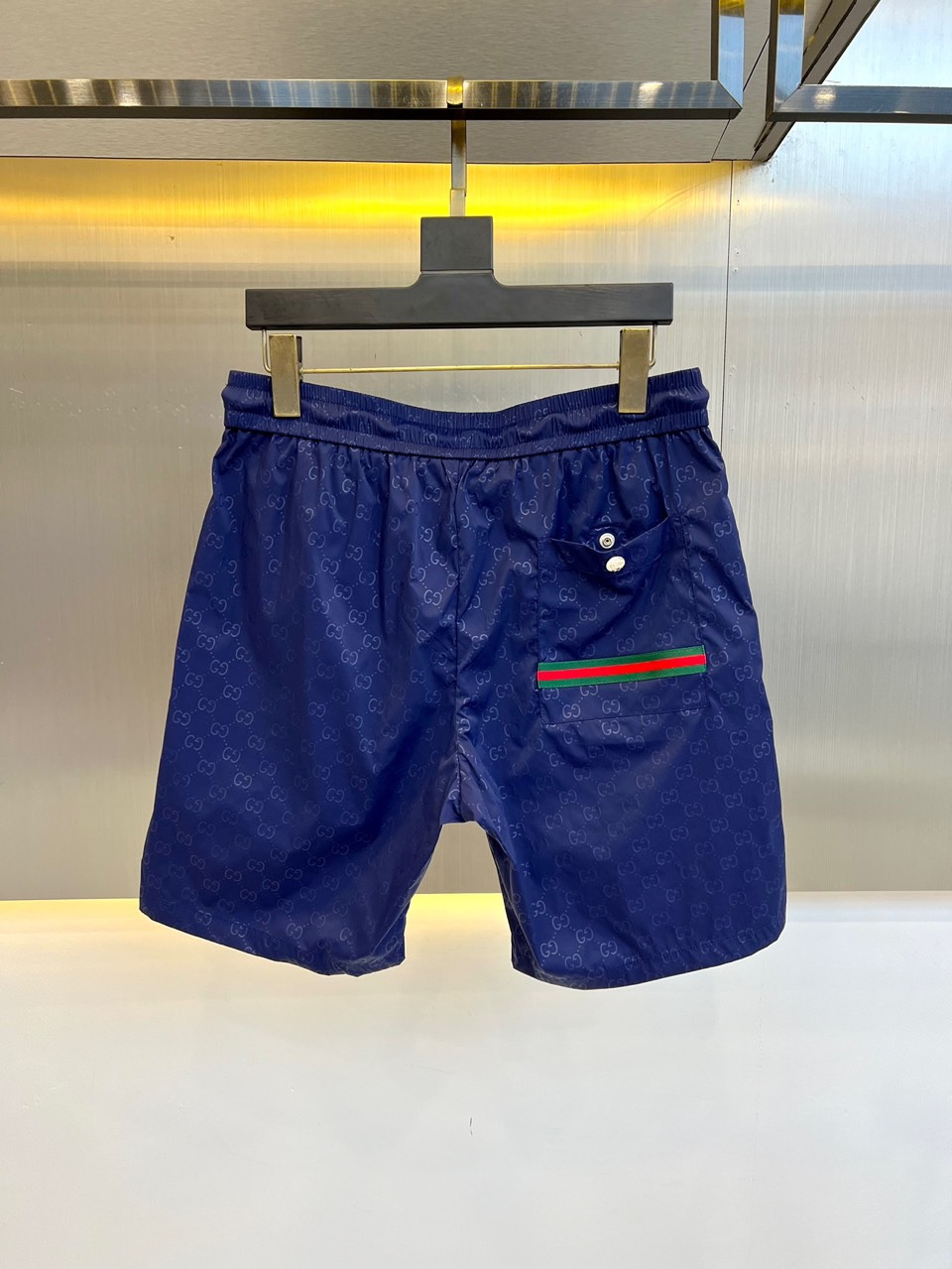 上品 おしゃれ GGジャガード グッチ パンツ コピー メンズ ショートパンツ ブルー-1