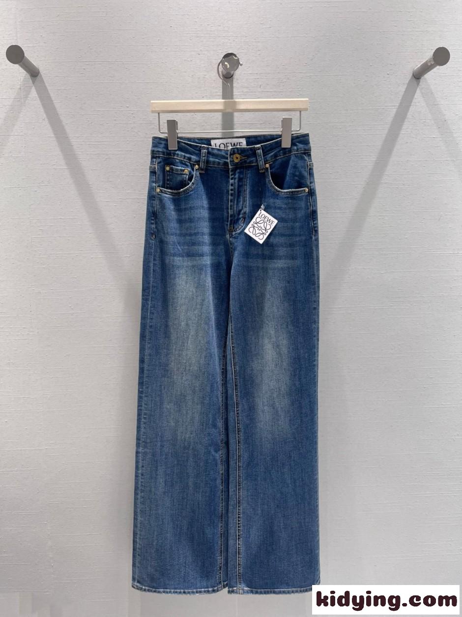 ベーシック 合わせやすい ストレート デニムパンツ ロエベ ジーンズ コピー-0
