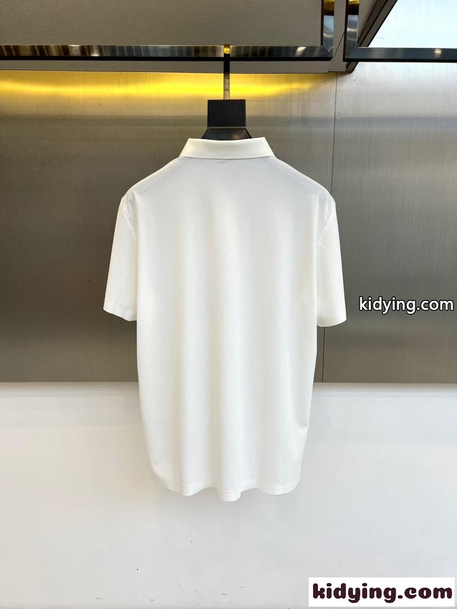 シンプル 洗練された バーバリー Tシャツ 偽物 半袖ポロシャツ ホワイト-3